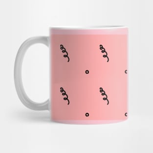 Background illustration memphis pink, decorative design pattern Mug